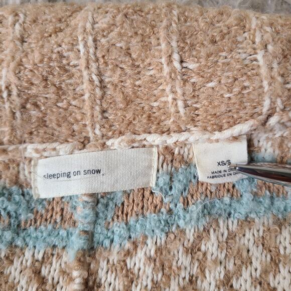 Anthropologie Sleeping On Snow Quillins Jacquard Vest Cardigan Duster Size XS - Picture 7 of 13